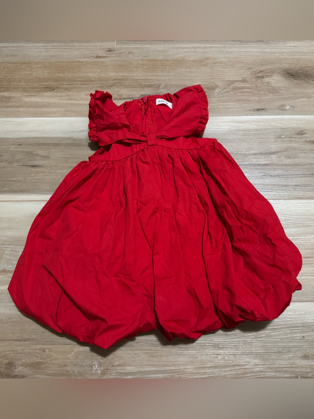 SHEIN poofy red dress